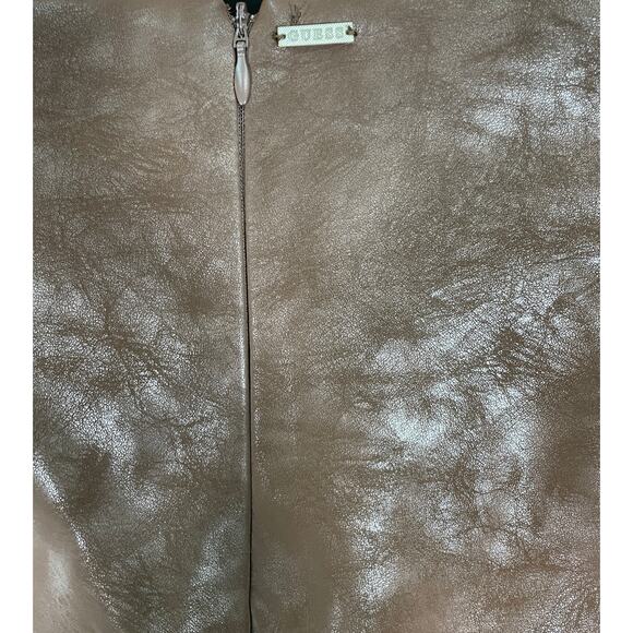 Guess Rosalba Faux Leather Mini Skirt Lined, Medium, New with Tags - Picture 4 of 6